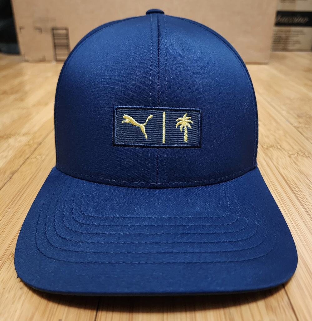 PUMA x Palm Tree Crew (PTC) x Rickie Fowler Snapback Golf Hat Logo Blue OSFA